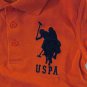 ORANGE U.S. POLO ASSN. SIZE 4 KIDS W/ BLUE LARGE ICON