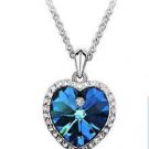 Inspired Titanic Ocean Heart Necklace - Swarovski Crystal