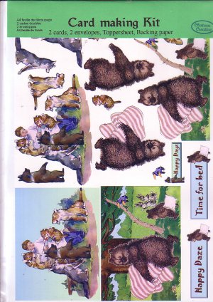Out and about with the bears 3D card making kit