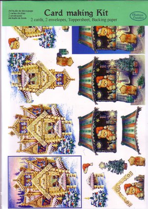 Christmas bears 3D card making kit