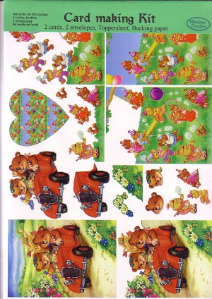 Out to play with the bears 3D card making kit