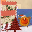 Red robin Christmas card making kit