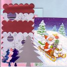 Sledging Santa Christmas card making kit
