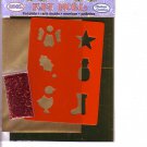 Christmas symbols template card making kit