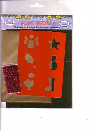 Christmas symbols template card making kit
