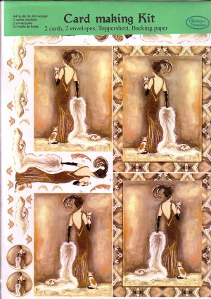 Nichole, dressed for the opera, 3D cardmaking kit
