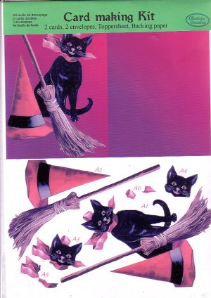 Halloween cat 3D card making kit
