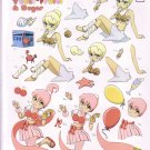 Manga 3D card making kit - sea shell girls