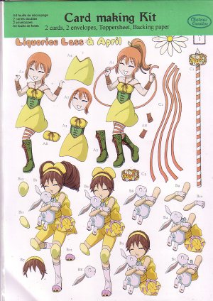 Manga 3D card making kit - Licquorice Lass