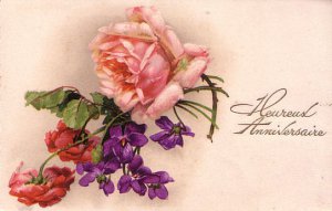 Happy Anniversary, French card