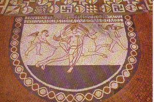 Roman mosaic floor, Lullingstone Roman Villa