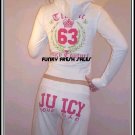 NWT White Authentic Juicy Couture Classic 63 Set Size Medium