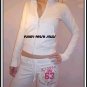 NWT White Authentic Juicy Couture Classic 63 Set Size Medium