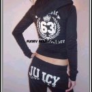 NWT Black Authentic Juicy Couture Classic 63 Set Size Medium