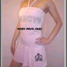 NWT Authentic Pink Juicy Couture Velour Halter Dress Size Medium