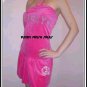 NWT Authentic Fuschia Juicy Couture Velour Halter Dress Size Small