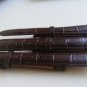 3 pieces 18mm brown leather watch bracelet band strap