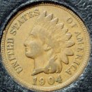 1904 Indian Head Cent F12 FULL LIBERTY #0241