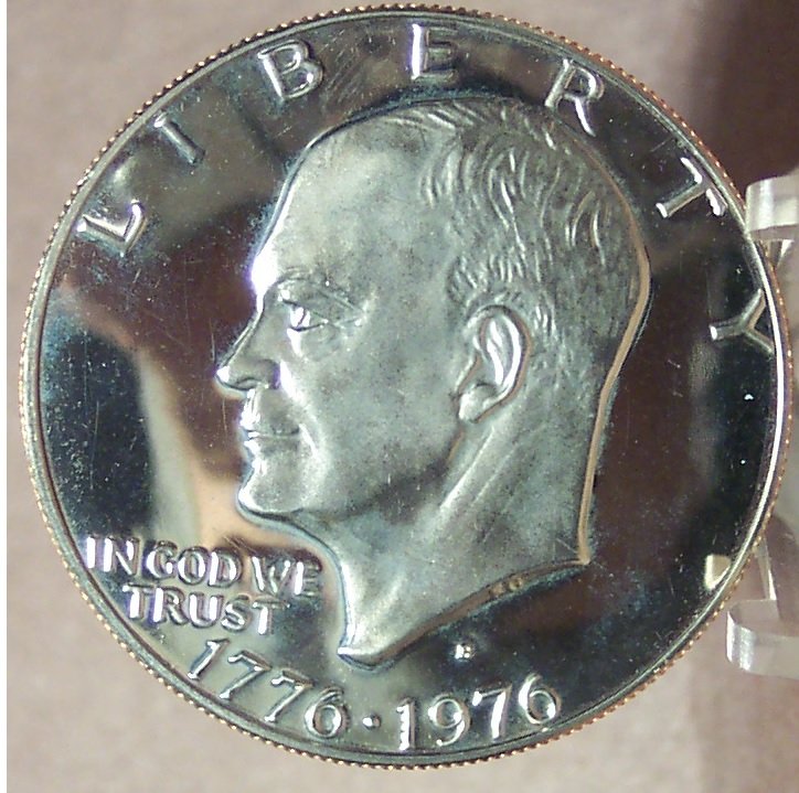 1976-S DCAM Clad Proof Eisenhower Dollar Var 1 PF65 #0279