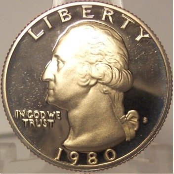 1980-S Deep Cameo Clad Proof Washington Quarter #0863