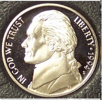 1994-S Deep Cameo Proof Jefferson Nickel #0889