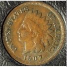 1907 Indian Head Penny Partial Liberty VG10 #0938