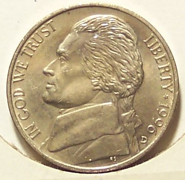 1996-D Jefferson Nickel BU FULL STEPS #0360