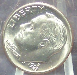 1981-D Roosevelt Dime MS65 FULL BANDS In the Cello #0380