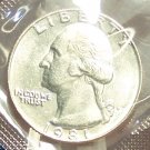 1981-P Washington Quarter MS65 In the Cello #0505