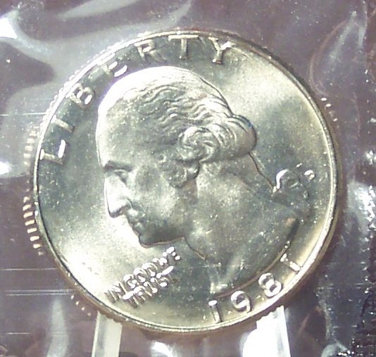 1981-D Washington Quarter MS65 In the Cello #0516
