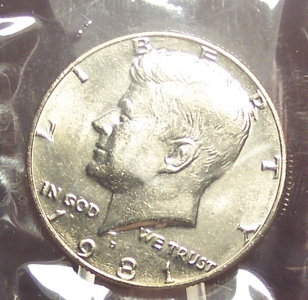 1981-D Kennedy BU Half Dollar Still in the Cello #0534