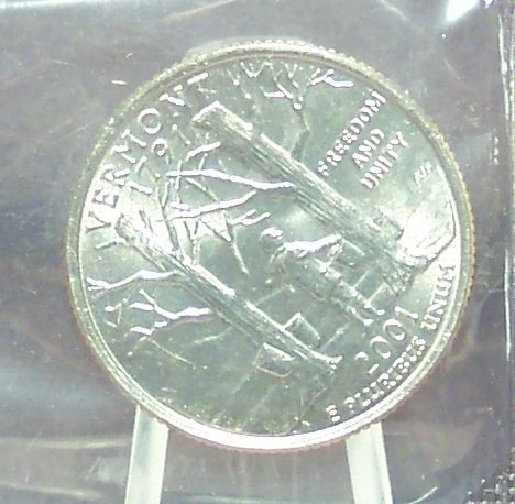 2001-D Vermont State Quarter BU in the Cello #0766