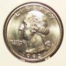 1992-D Washington Quarter BU #01022
