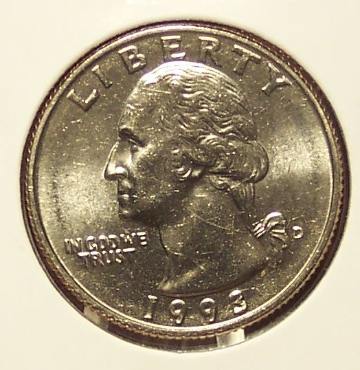 1993-D Washington Quarter BU #01023