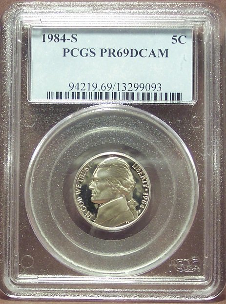 1984-S Proof Jefferson Nickel PCGS PR69DCAM #M013