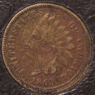 1863 Indian Head CN Cent VG Details (scratches, grainy) #0064