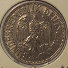 KM# 110 1950-D West German 1 Mark Coin AU #0591