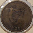1820 Lower Half Penny Canada Brass Half Penny Token 10 String #01047
