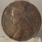 KM #754 Great Britain 1875 Half Penny Fine Details #0966