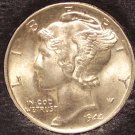 1944 Mercury Head Dime BU #01130