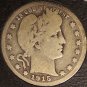 1915-S Silver Barber Quarter VG #0189