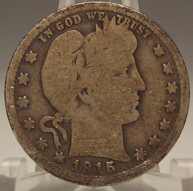 1915-S Barber Silver Quarter G #0350