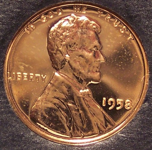 1958 PROOF Lincoln Wheat Back Penny #0228