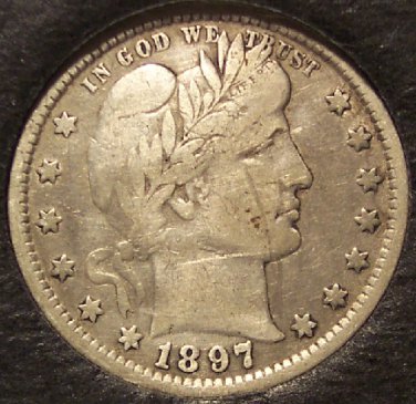 1897 Barber Silver Quarter VF #0211