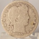 1909-O Barber Quarter AG/G SCARE DATE #0509