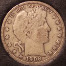 1908-D Barber Silver Half Dollar Fine #0408
