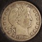 1908-D Barber Silver Half Dollar Fine #0408