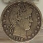1912 Barber Silver Half Dollar FINE #0892