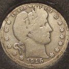 1915-S Barber Silver Quarter G+ Low Mintage #0240