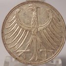 KM# 112.1 1960-F West German Silver 5 Mark AU #0595